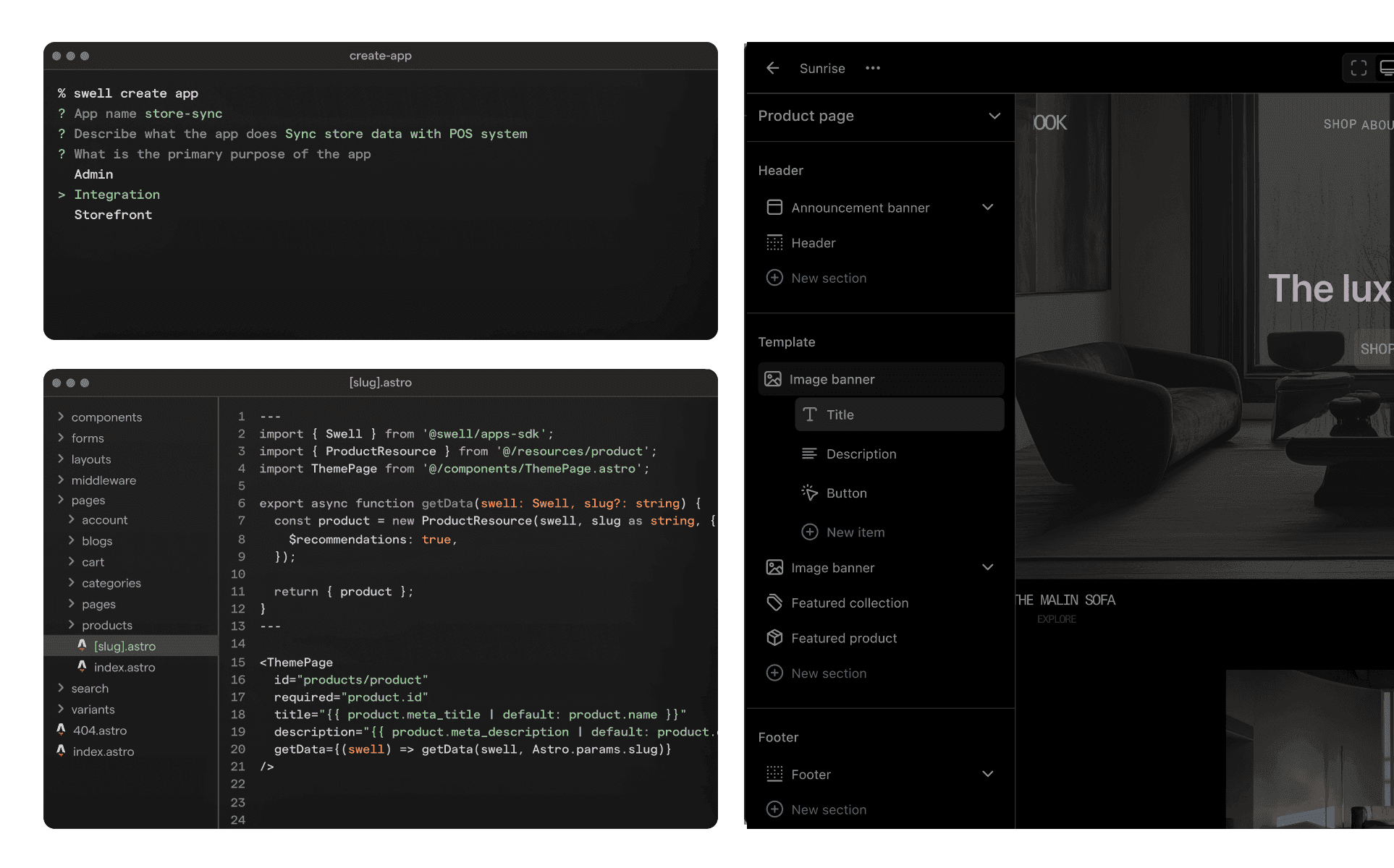 Full-stack commerce apps